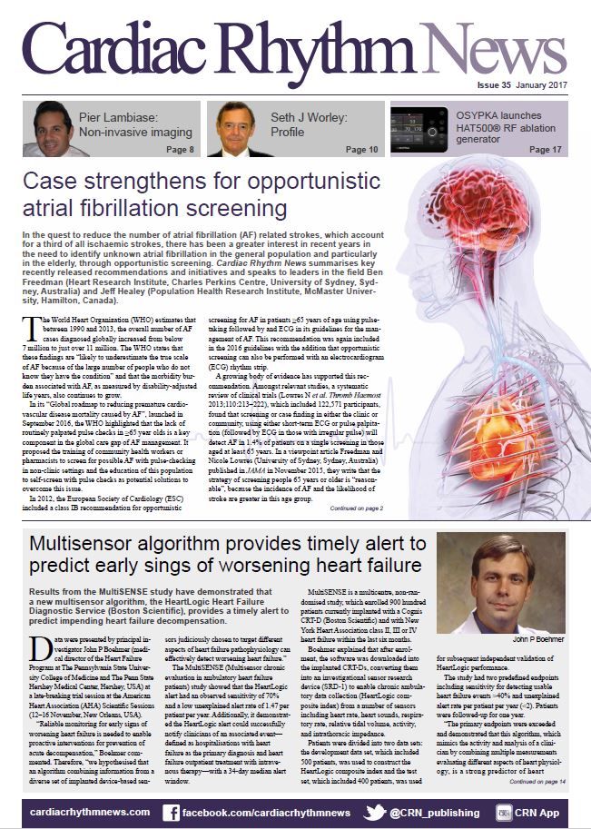 Cardiac Rhythm News Issue 35 – January 2017