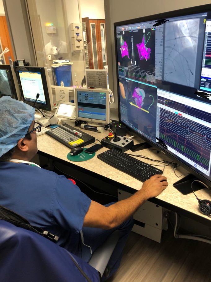 First patients treated in robotic arrhythmia care programme at Overland Park Regional Medical Center Dhanunjaya Lakkireddy performs the first robotic cardiac ablation procedure at OPRMC