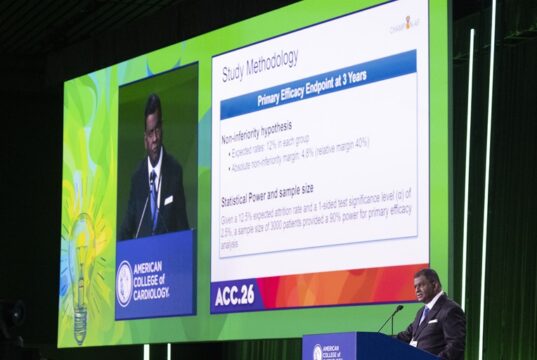 LAA closure device non-inferior to blood thinners in lowering stroke risk and death for some AF patients