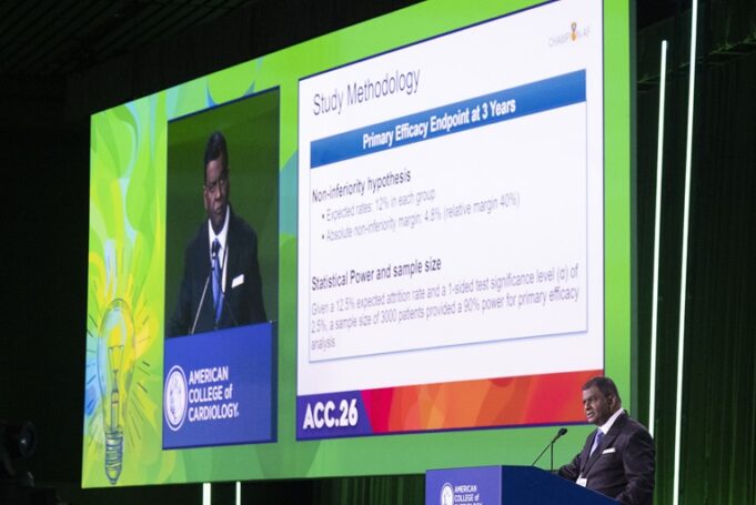 LAA closure device non-inferior to blood thinners in lowering stroke risk and death for some AF patients